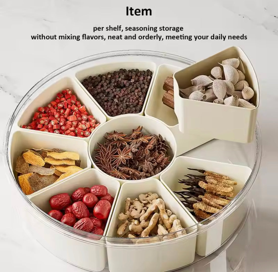 Multi Grids Seasoning Storage Box, Transparent Divided Serving Tray With Lid, Fruits Nuts Candy Spice Storage Box, Snack Container Multi Grids Seasoning Storage Box, Transparent Divided Serving Tray With Lid, Fruits Nuts Candy Spice Storage Box, Snack Container